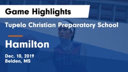 Tupelo Christian Preparatory School vs Hamilton  Game Highlights - Dec. 10, 2019
