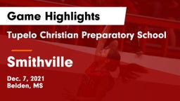 Tupelo Christian Preparatory School vs Smithville   Game Highlights - Dec. 7, 2021