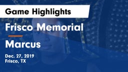Frisco Memorial  vs Marcus  Game Highlights - Dec. 27, 2019