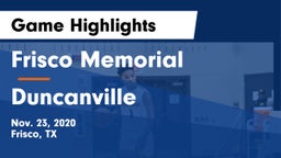 Frisco Memorial  vs Duncanville  Game Highlights - Nov. 23, 2020