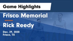 Frisco Memorial  vs Rick Reedy  Game Highlights - Dec. 29, 2020