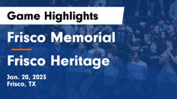 Frisco Memorial  vs Frisco Heritage  Game Highlights - Jan. 20, 2023