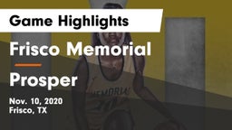 Frisco Memorial  vs Prosper  Game Highlights - Nov. 10, 2020