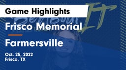 Frisco Memorial  vs Farmersville Game Highlights - Oct. 25, 2022