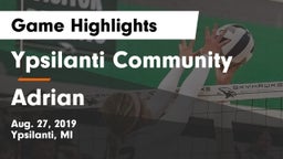 Ypsilanti Community  vs Adrian Game Highlights - Aug. 27, 2019