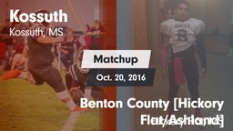Matchup: Kossuth vs. Benton County [Hickory Flat/Ashland]  2016