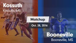 Matchup: Kossuth vs. Booneville  2016