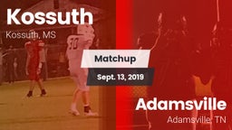 Matchup: Kossuth vs. Adamsville  2019