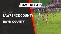 Recap: Lawrence County  vs. Boyd County  2016