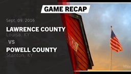 Recap: Lawrence County  vs. Powell County  2016