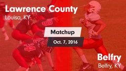 Matchup: Lawrence County vs. Belfry  2016