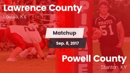 Matchup: Lawrence County vs. Powell County  2017