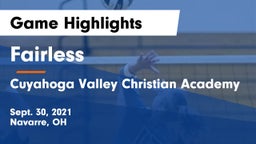 Fairless  vs Cuyahoga Valley Christian Academy  Game Highlights - Sept. 30, 2021