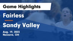 Fairless  vs Sandy Valley  Game Highlights - Aug. 19, 2023