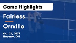 Fairless  vs Orrville  Game Highlights - Oct. 21, 2023