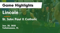 Lincoln  vs St. John Paul II Catholic  Game Highlights - Jan. 20, 2020