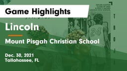 Lincoln  vs Mount Pisgah Christian School Game Highlights - Dec. 30, 2021