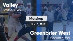 Matchup: Valley vs. Greenbrier West  2016