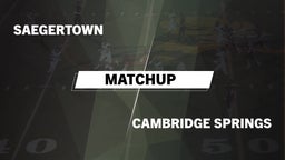 Matchup: Saegertown vs. Cambridge Springs 2016