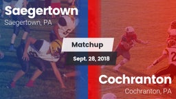 Matchup: Saegertown vs. Cochranton  2018