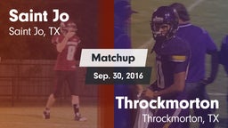 Matchup: Saint Jo vs. Throckmorton  2016