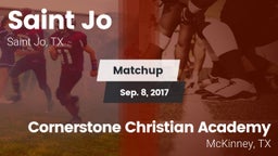 Matchup: Saint Jo vs. Cornerstone Christian Academy  2017