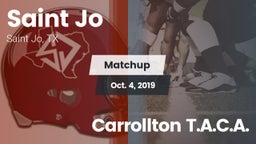 Matchup: Saint Jo vs. Carrollton T.A.C.A. 2019