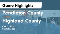 Pendleton County  vs Highland County  Game Highlights - Oct. 7, 2019