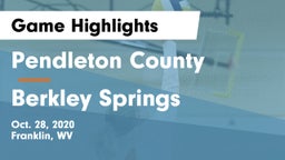 Pendleton County  vs Berkley Springs Game Highlights - Oct. 28, 2020