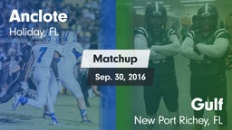 Matchup: Anclote vs. Gulf  2016