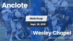 Matchup: Anclote vs. Wesley Chapel  2018