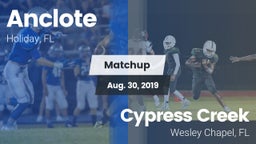 Matchup: Anclote vs. Cypress Creek  2019