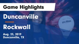 Duncanville  vs Rockwall  Game Highlights - Aug. 23, 2019