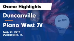 Duncanville  vs Plano West JV Game Highlights - Aug. 24, 2019