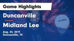 Duncanville  vs Midland Lee  Game Highlights - Aug. 24, 2019