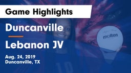 Duncanville  vs Lebanon JV Game Highlights - Aug. 24, 2019