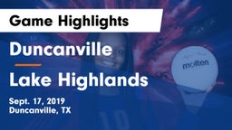 Duncanville  vs Lake Highlands  Game Highlights - Sept. 17, 2019