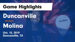 Duncanville  vs Molina Game Highlights - Oct. 15, 2019