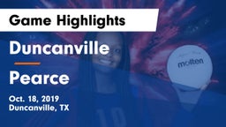Duncanville  vs Pearce  Game Highlights - Oct. 18, 2019