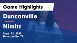 Duncanville  vs Nimitz  Game Highlights - Sept. 22, 2020