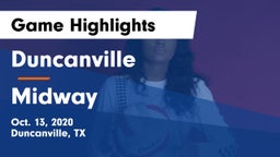 Duncanville  vs Midway  Game Highlights - Oct. 13, 2020