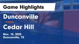 Duncanville  vs Cedar Hill  Game Highlights - Nov. 10, 2020