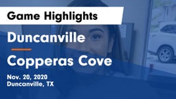 Duncanville  vs Copperas Cove  Game Highlights - Nov. 20, 2020