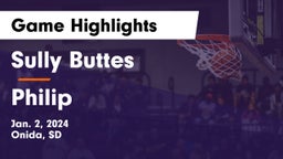 Sully Buttes  vs Philip Game Highlights - Jan. 2, 2024