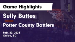 Sully Buttes  vs Potter County Battlers Game Highlights - Feb. 20, 2024