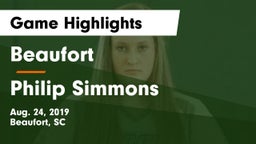 Beaufort  vs Philip Simmons  Game Highlights - Aug. 24, 2019