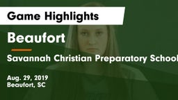 Beaufort  vs Savannah Christian Preparatory School Game Highlights - Aug. 29, 2019