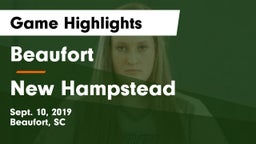 Beaufort  vs New Hampstead  Game Highlights - Sept. 10, 2019