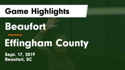 Beaufort  vs Effingham County Game Highlights - Sept. 17, 2019