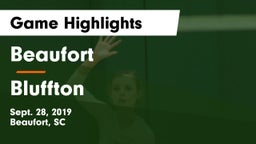 Beaufort  vs Bluffton  Game Highlights - Sept. 28, 2019